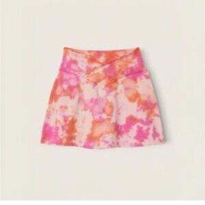 PINK Victoria’s Secret High Waist V Crossover Skort  Tie Dye  LARGE